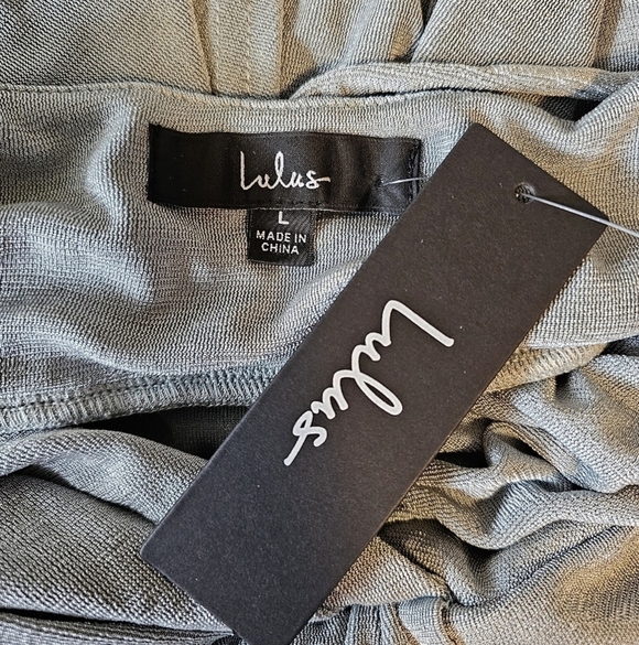 Lulus Women's Completely In Love Sage Green Swiss Dot Button-front Maxi Dress L - Picture 13 of 14